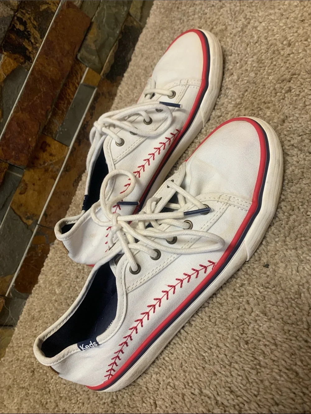 Keds White Canvas Sneakers MLB baseball ⚾️ World Series ready